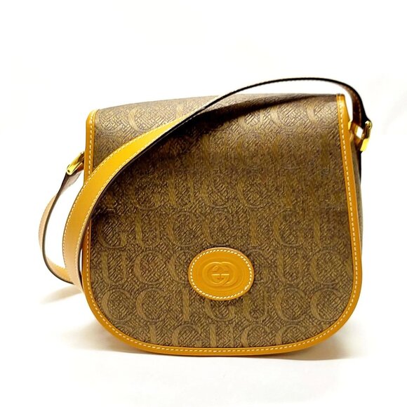 Vintage Gucci Crossbody bag Brown Canvas mon-217-091725 - Picture 1 of 16